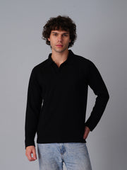 Full Sleeve Polo : Black