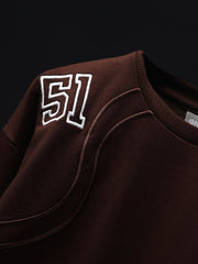 Embroidered Sweatshirt : Brown