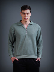 Half Zip Sweatshirt : Sea Green