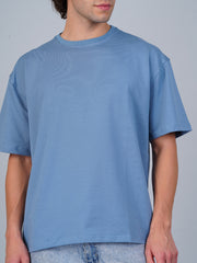 Solid Oversized Tshirt : Blue