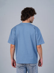 Solid Oversized Tshirt : Blue