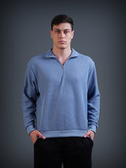 Half Zip Sweatshirt : Stone Blue