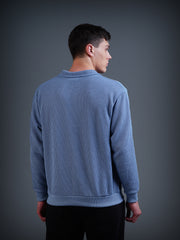 Half Zip Sweatshirt : Stone Blue