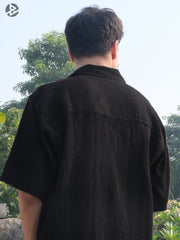 Textured Resort Shirt : Black