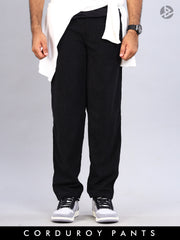 Relaxed Corduroy Pants : Black