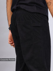 Relaxed Corduroy Pants : Black