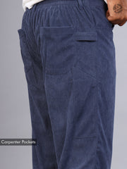 Relaxed Corduroy Pants : Mystic Blue