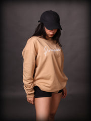 Embroidered Sweatshirt : Beige