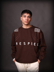 Embroidered Sweatshirt : Brown