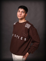 Embroidered Sweatshirt : Brown