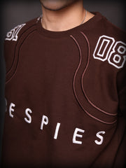 Embroidered Sweatshirt : Brown