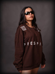 Embroidered Sweatshirt : Brown