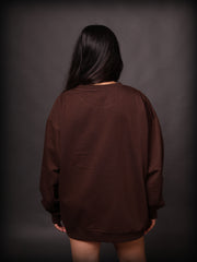 Embroidered Sweatshirt : Brown